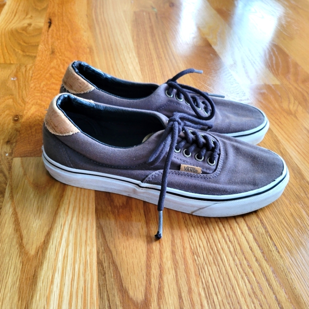 VANS gray navy sneakers size 6.5 - Picture 1 of 6